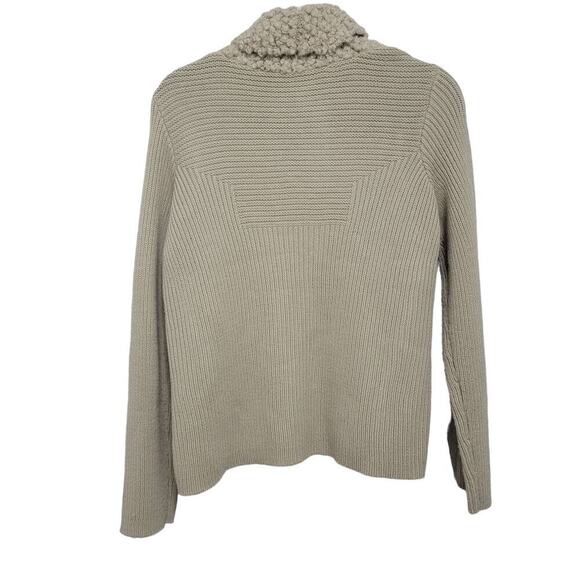 Chicos Beige Cardigan Sweater Fuzzy Shearling Size 1 (Small, 8) - Picture 2 of 10